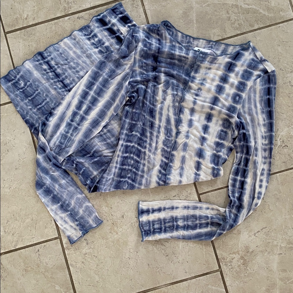 Princess Polly Blue White Tie Dye Dress